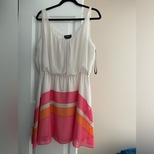 White and Pink Bebe Dress